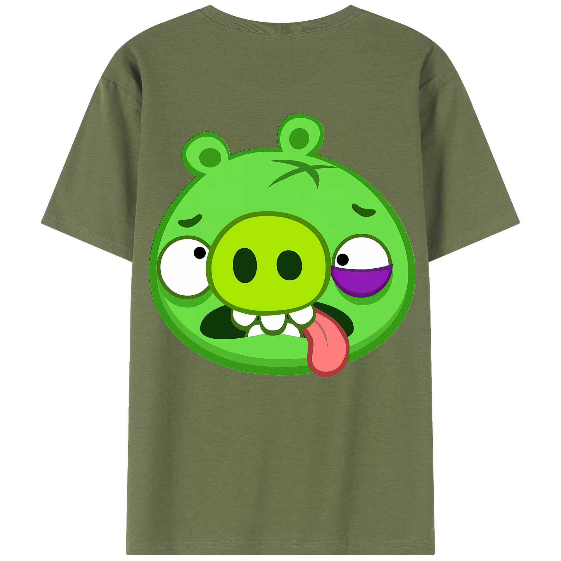 （画像用） Angry Birds アングリーバード 綿100％半袖Tシャツ（背面プリント）